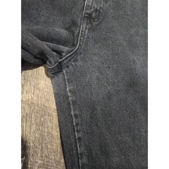 Vintage Bongo Jeans Women Size 13 Mom Jeans Black Wash Y2K Zipper Ankle - Picture 6 of 12